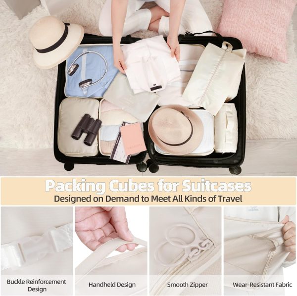 10 Pcs Set Packing Cubes For Travel Packing Organizers Travel Essentials Luggage Organizer Bags,Expandable Suitcase Organizer Travel Bags Packing Cubes For Suitcases Travel Accessories - Image 4