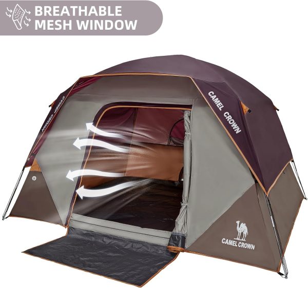 CAMEL CROWN Tents for Camping 2/3/4/5 Person Camping Dome Tent, Waterproof,Spacious, Lightweight Portable Backpacking Tent for Outdoor Camping/Hiking - Image 3