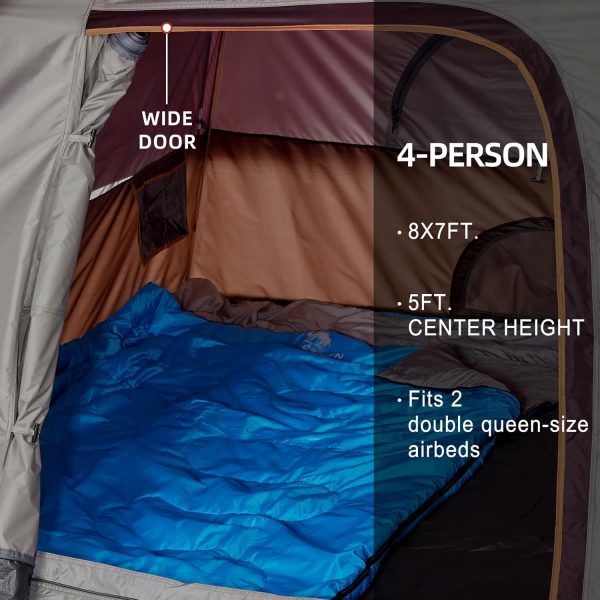 CAMEL CROWN Tents for Camping 2/3/4/5 Person Camping Dome Tent, Waterproof,Spacious, Lightweight Portable Backpacking Tent for Outdoor Camping/Hiking - Image 5
