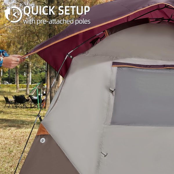 CAMEL CROWN Tents for Camping 2/3/4/5 Person Camping Dome Tent, Waterproof,Spacious, Lightweight Portable Backpacking Tent for Outdoor Camping/Hiking - Image 6