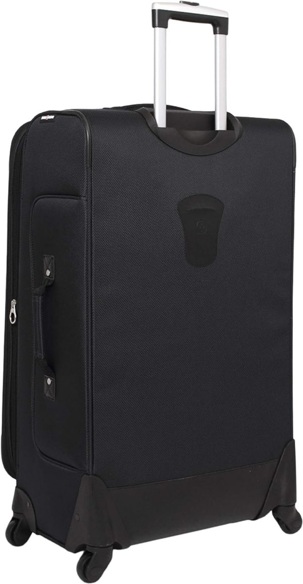 Sion Softside Expandable Luggage, Black, Checked-Large 29-Inch - Image 8